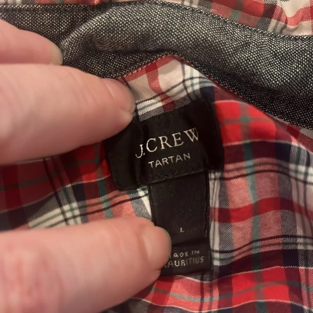 J Crew Tartan Button Down